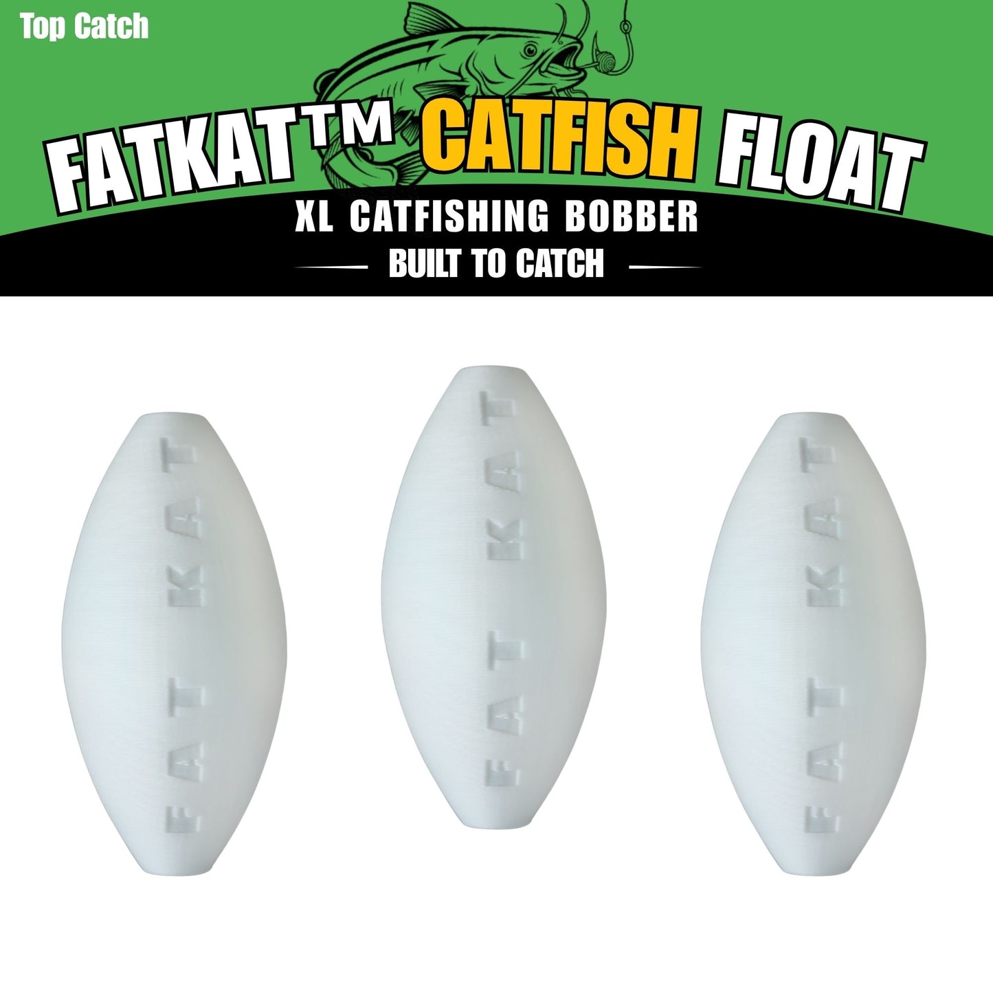 MID-SUMMER SALE | FATKAT™ Biodegradable Catfish Bobber: Best Ecofriendly Catfish Bobber