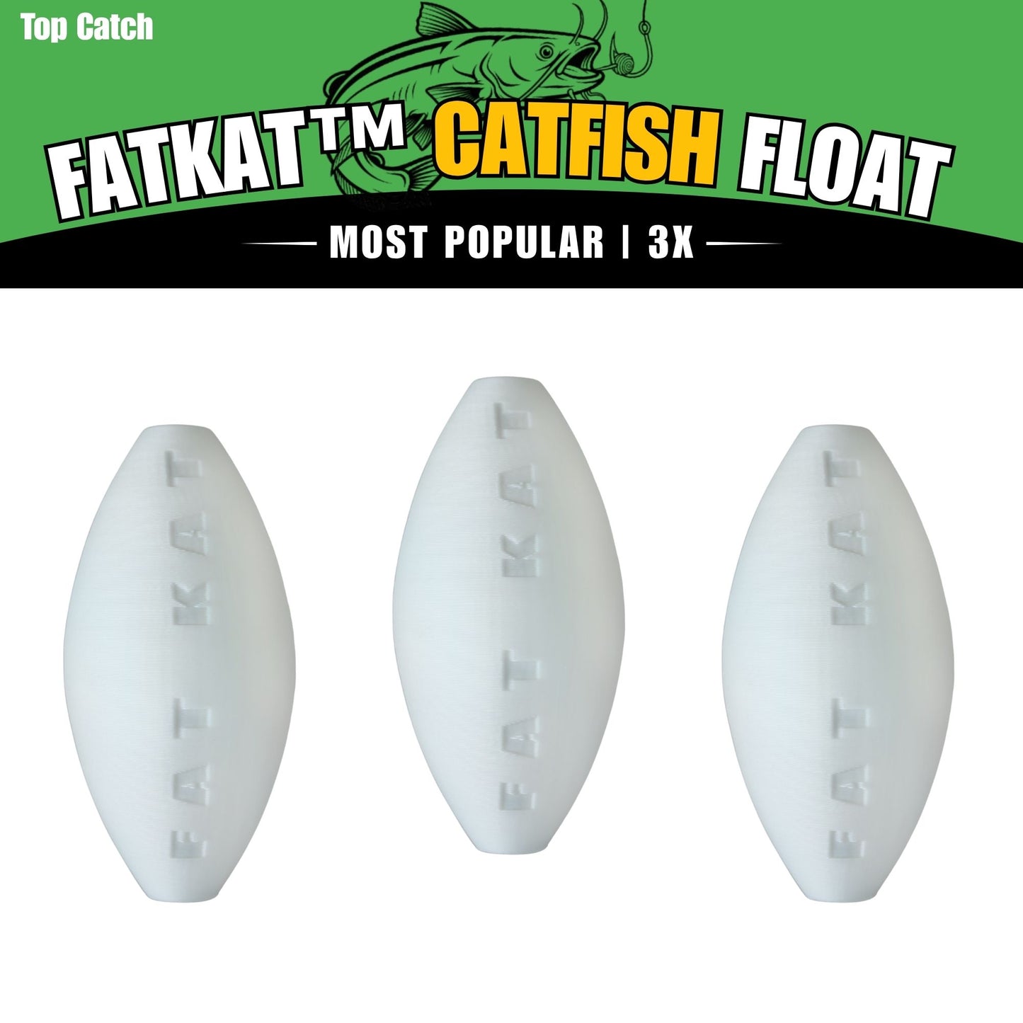 MID-SUMMER SALE | FATKAT™ Biodegradable Catfish Bobber: Best Ecofriendly Catfish Bobber
