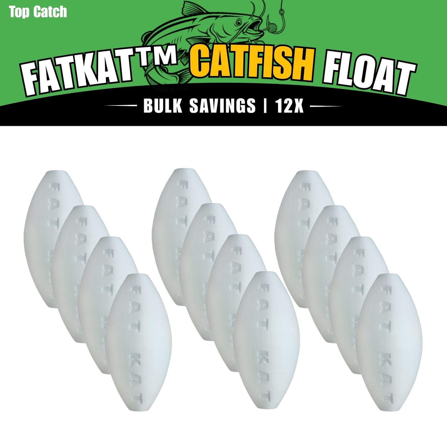 MID-SUMMER SALE | FATKAT™ Biodegradable Catfish Bobber: Best Ecofriendly Catfish Bobber
