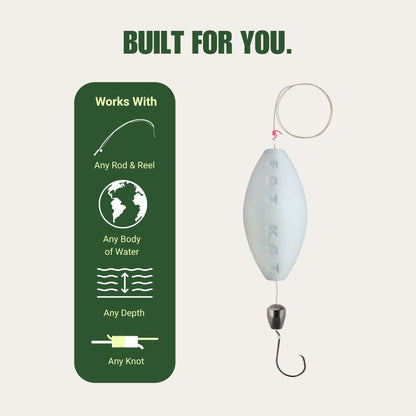 MID-SUMMER SALE | FATKAT™ Bobber Rig: 100% Biodegradable & Ecofriendly Catfish Rig