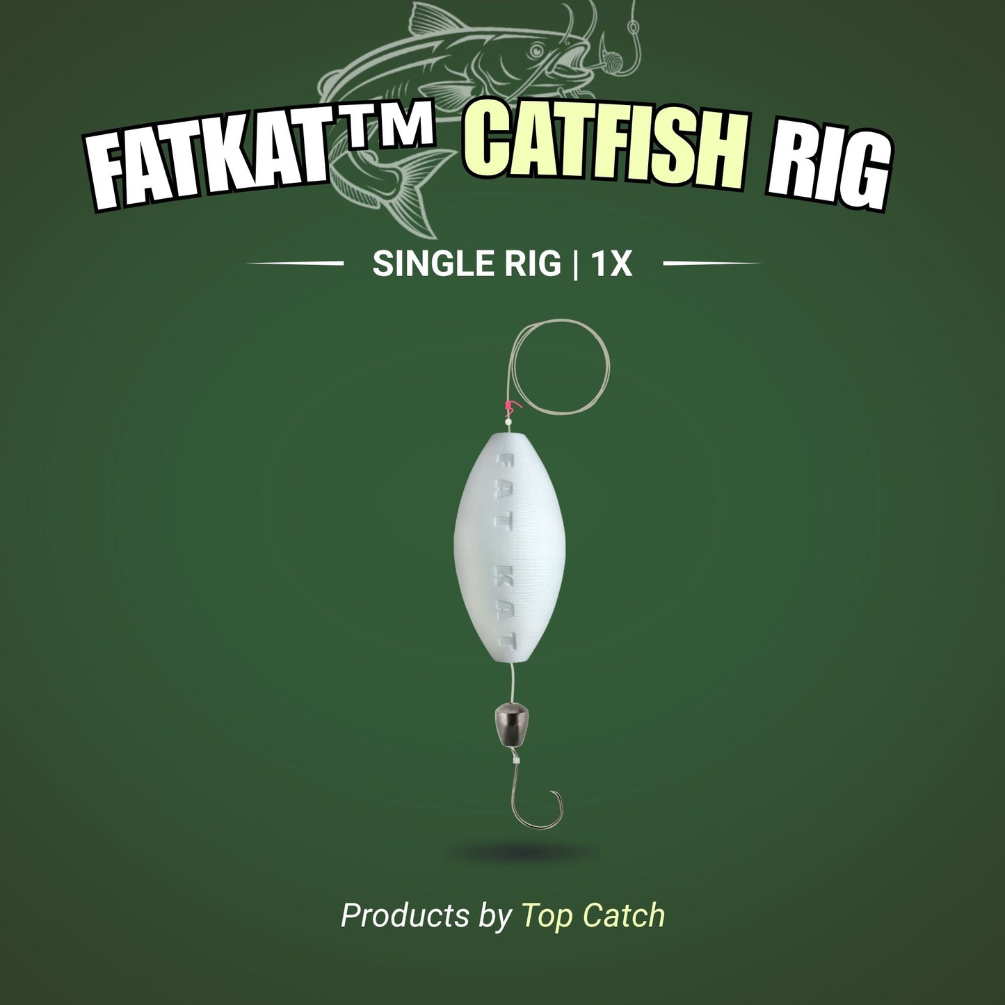 MID-SUMMER SALE | FATKAT™ Bobber Rig: 100% Biodegradable & Ecofriendly Catfish Rig