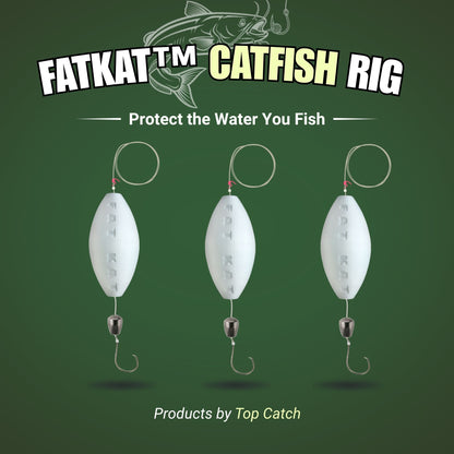 MID-SUMMER SALE | FATKAT™ Bobber Rig: 100% Biodegradable & Ecofriendly Catfish Rig