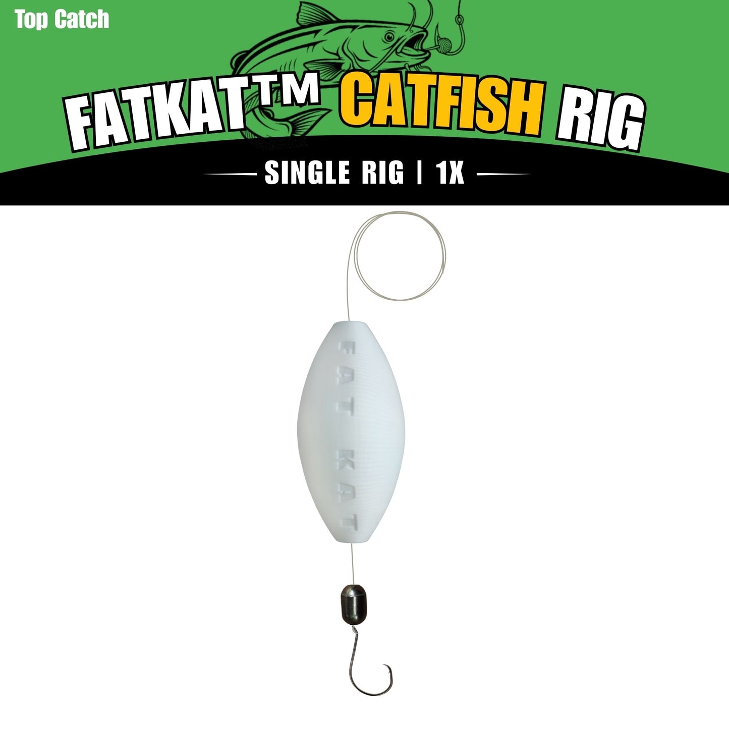 MID-SUMMER SALE | FATKAT™ Bobber Rig: 100% Biodegradable & Ecofriendly Catfish Rig
